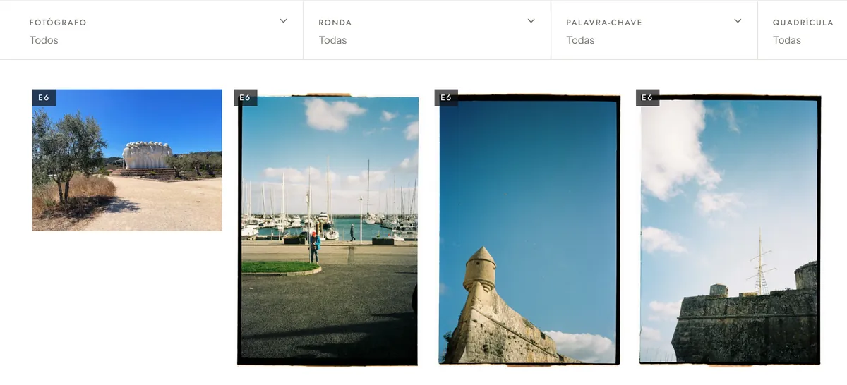 Galeria da Grelha de Lisboa com filtros por fotógrafo, ronda, palavra-chave e quadrícula